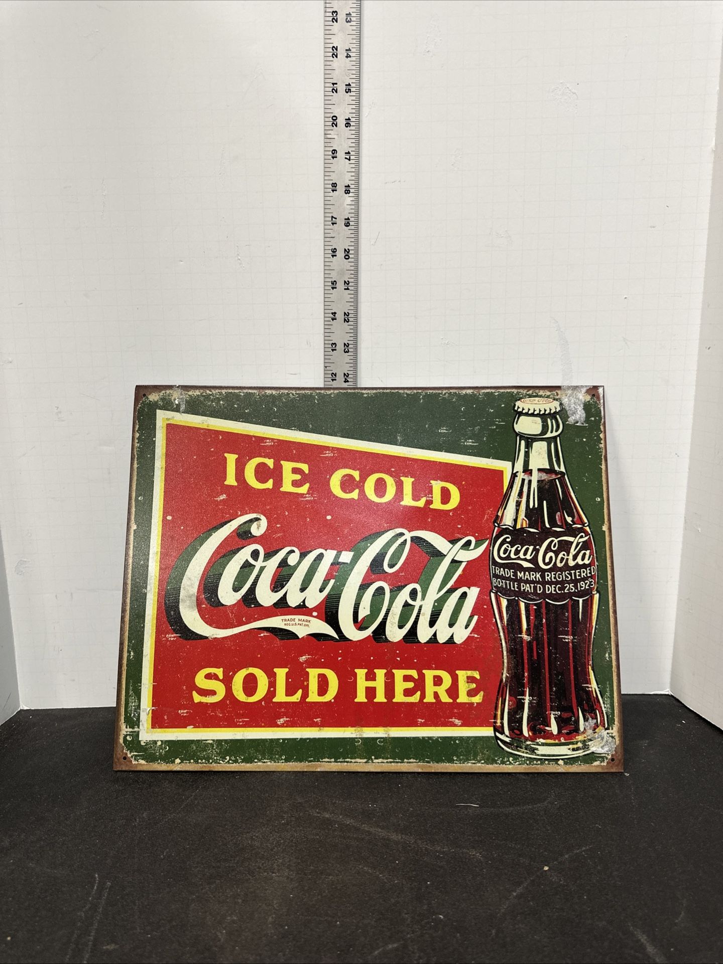 Coca cola vintage metal sign 16x12.5in #F8