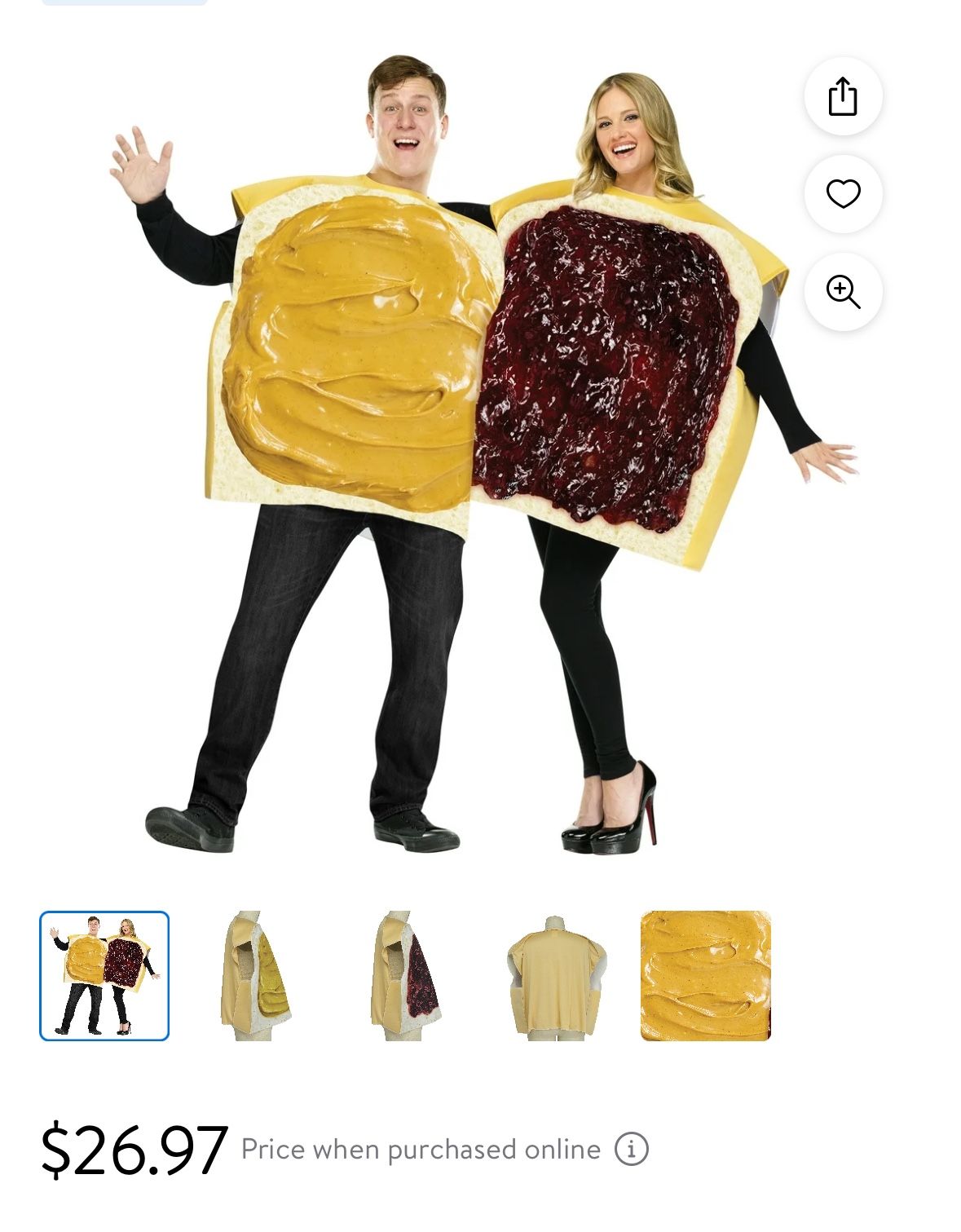 Halloween Costume Peanut Butter And Jelly Sandwich