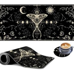 Large Extended Gaming Mousepad Mat - Celestial Moth Design