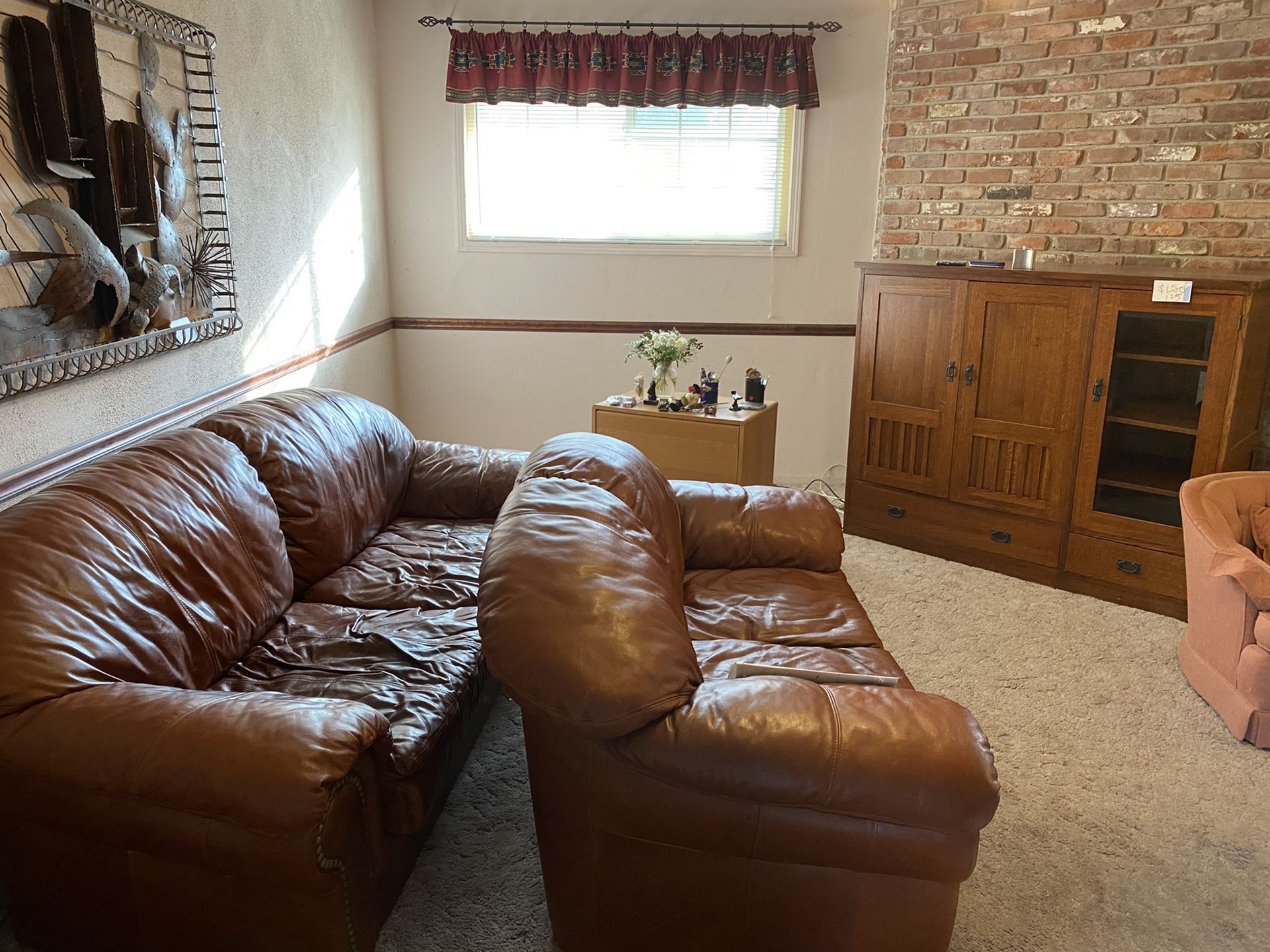 Leather Couch & Love Seat