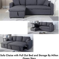 Sofa Chaise Sleeper Storage Only $299
