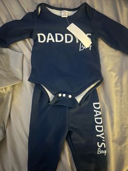 SHEIN Baby 'Daddy's Boy' Onesie & Pants Set