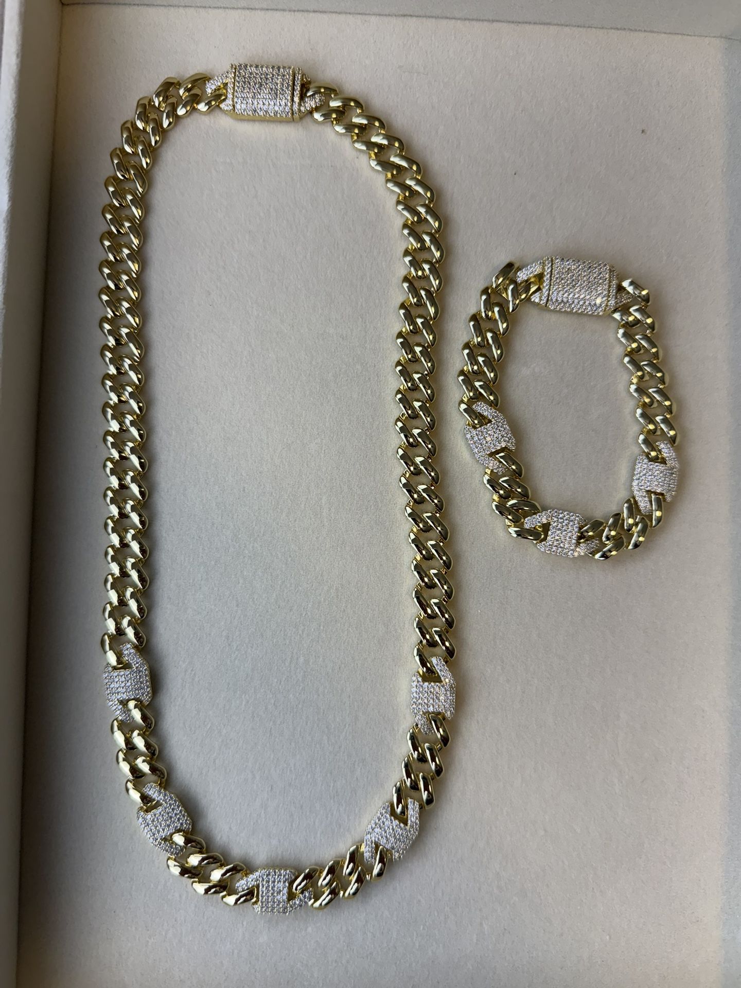 14k Gold Plated Necklace And Bracelet