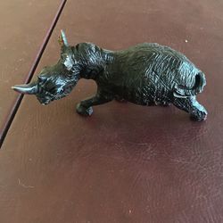 Wood Carved Rhino
