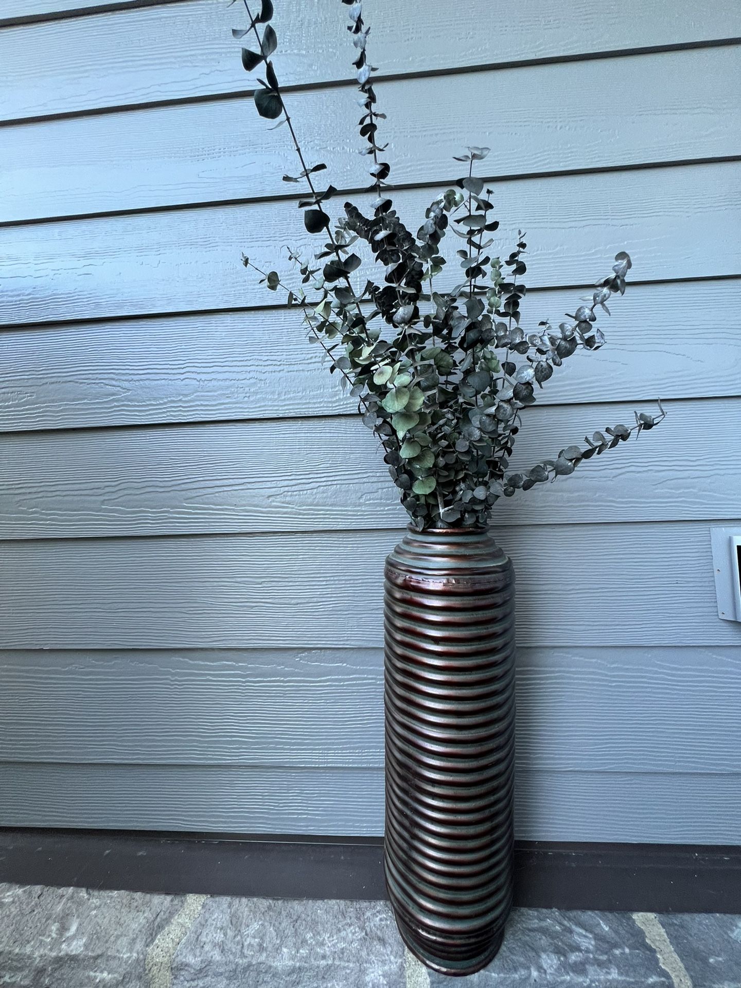 Eucalyptus Stems And Vase