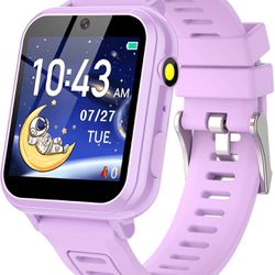 Kids Smartwatch Ages 3-12 Games Flashlight Clock Calculator Pink