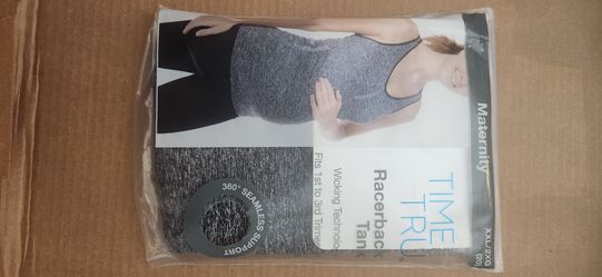 Time & Tru Women’s Racerback Tank Wicking Technology Maternity XXL/(20) and S(4-6)  Condition is New with tags.