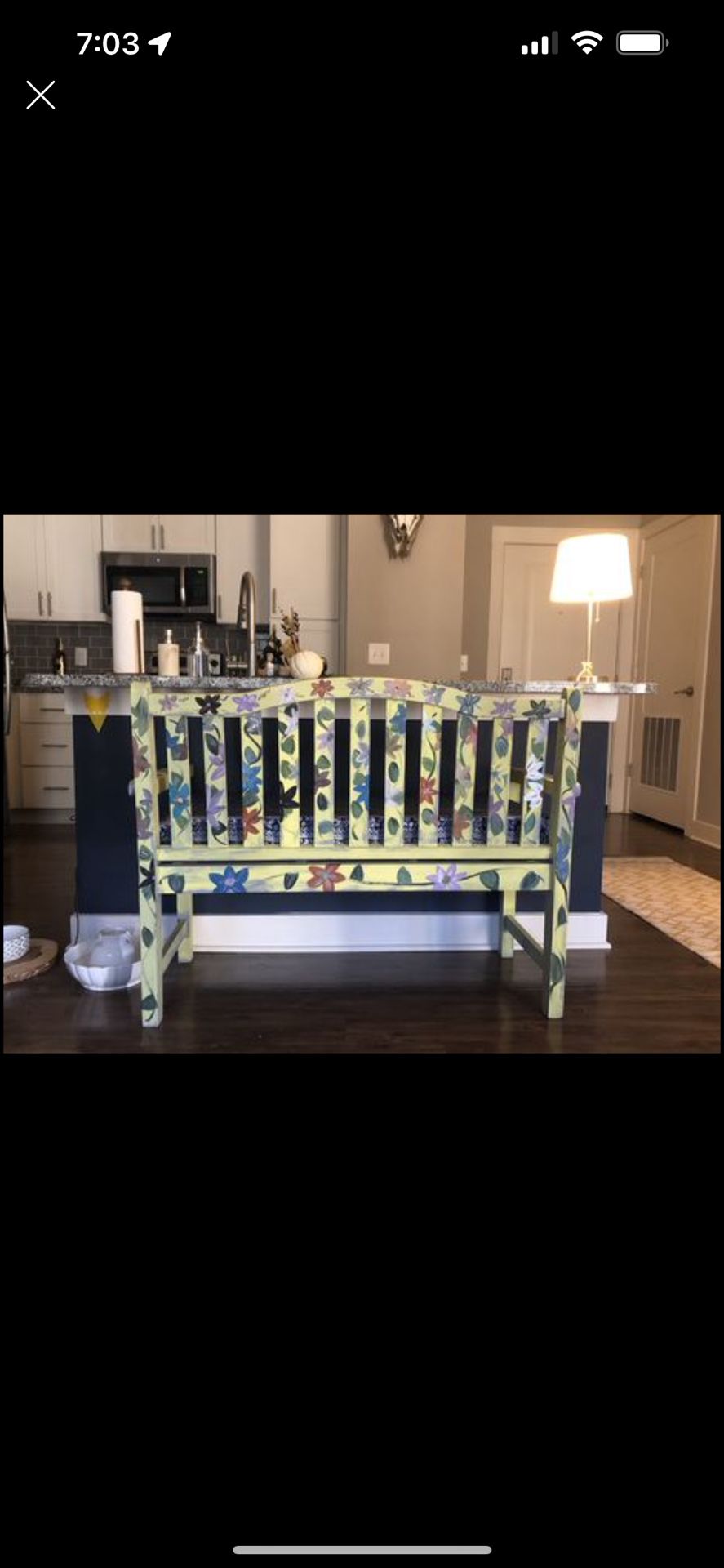 Hand Painted Bench 