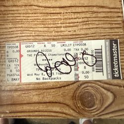 Rory Mcllroy Autograph Ticket