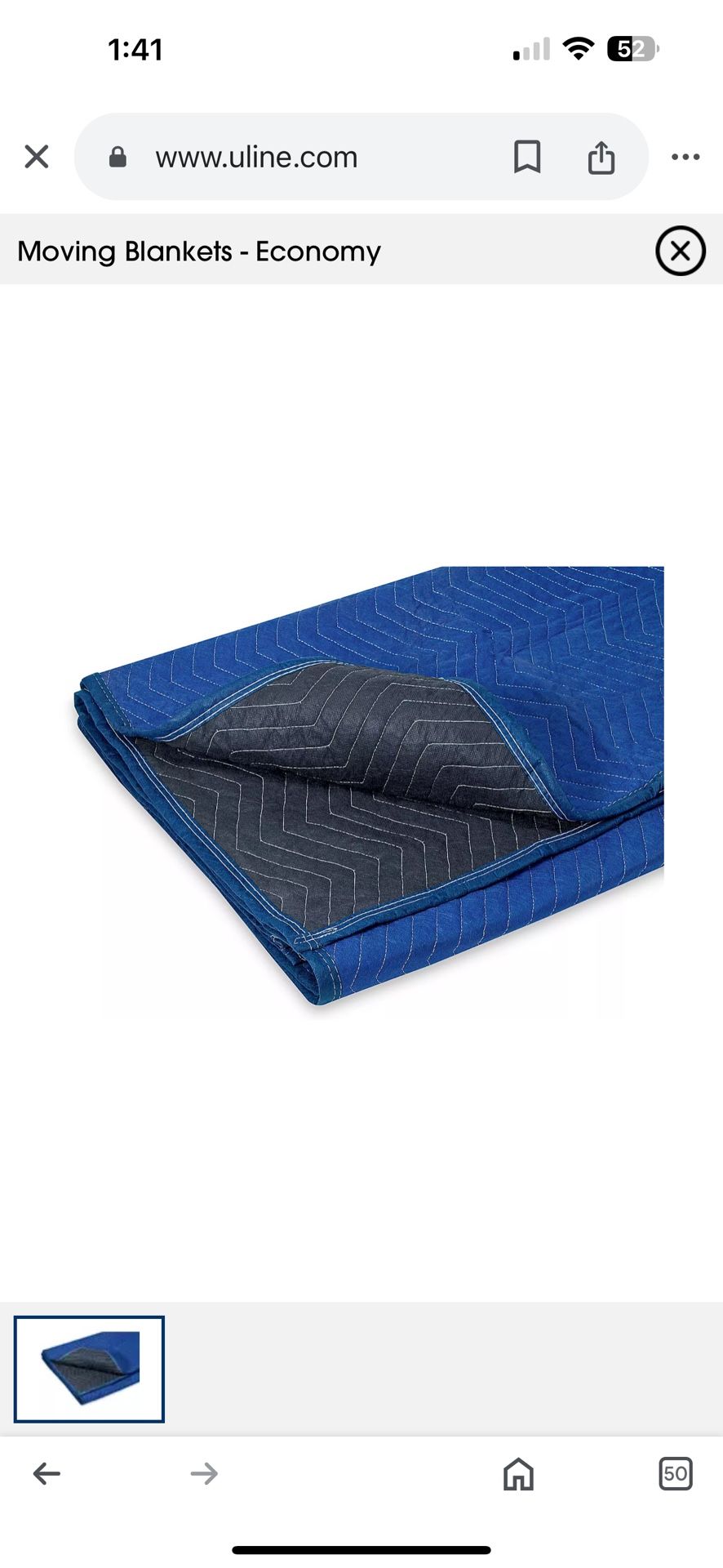 New Moving Blankets 5 Units 5 Mantas Para Mudar Size 70”x80”