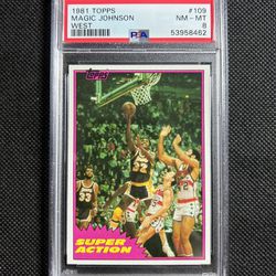 1981 Topps #109 Magic Johnson PSA 8 NM-MT Los Angeles Lakers HOF