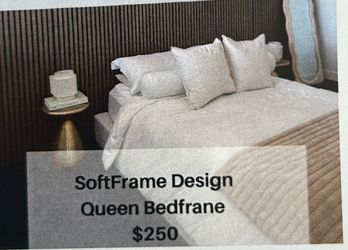 Softframe queen bed frame $250 or best offer