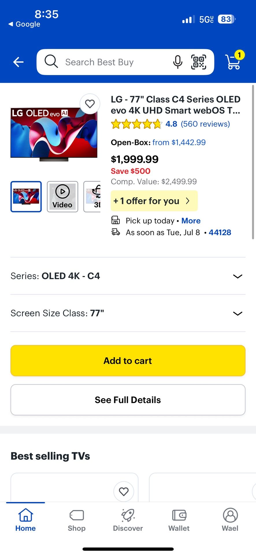 77 Inch Class LG OLED evo AI C5 4K Smart TV 20