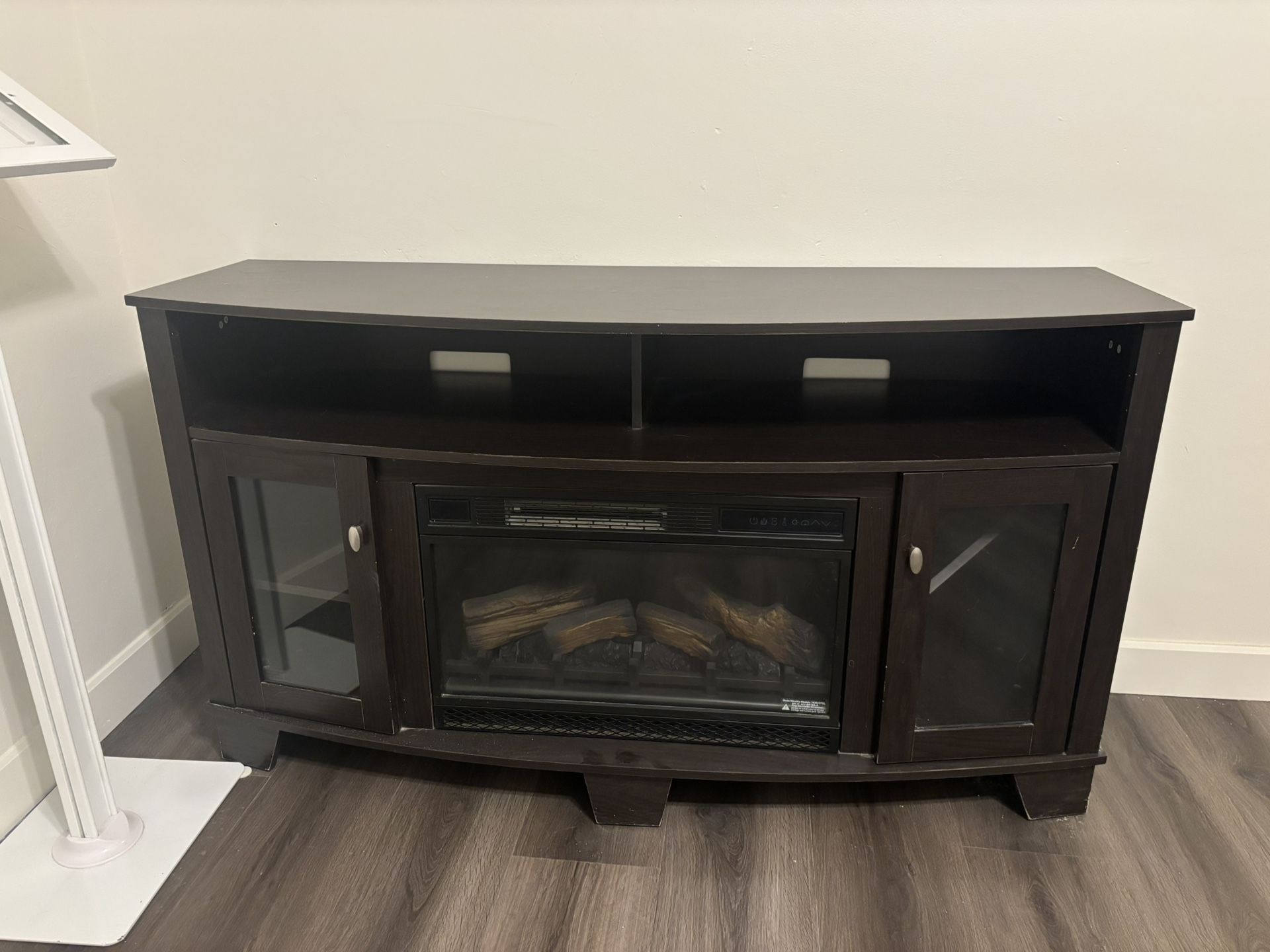 tv stand fireplace