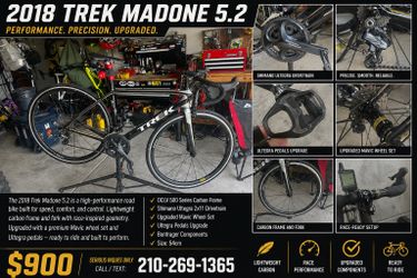 Trek Madone sz52, upgraded Mavik wheeler