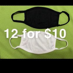 Black and White Color Face Mask