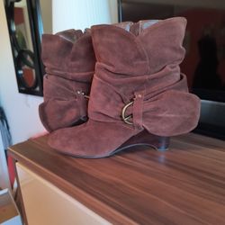 Naughty Monkey Leather Boots Size 10