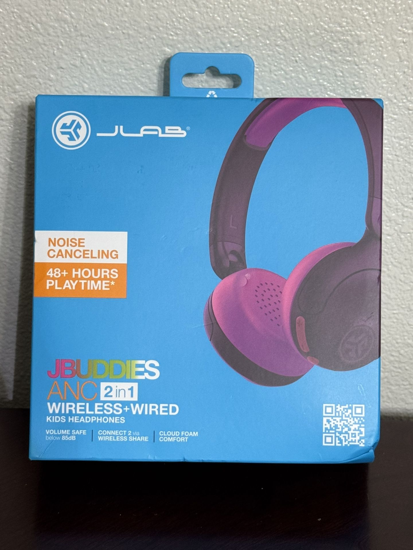 NIB; JLAB; JBUDDIES 2in1 Wireless+ Wired Kids Headphones