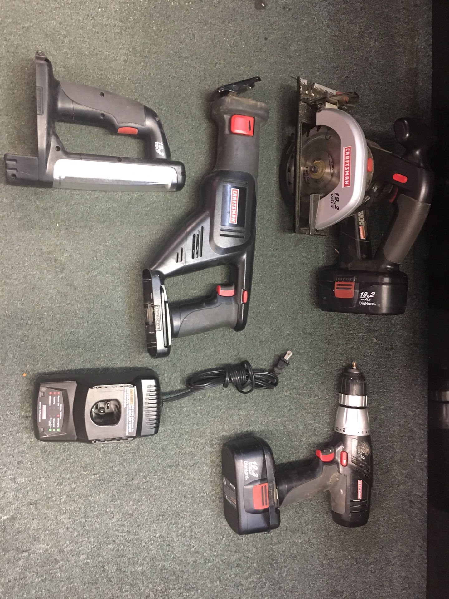 CRAFTSMAN pc Tool Kit Drill, Reciprocating Saw, Circular