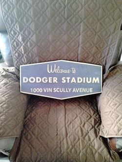 Dodgers Wood Sign 