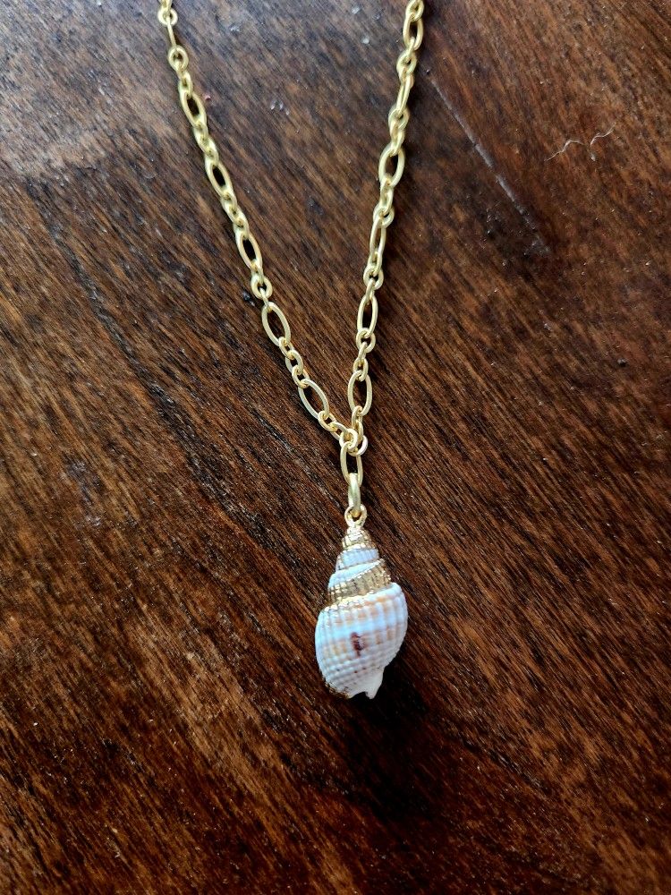 Gold Conch Shell Necklace