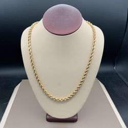 ROPE NECKLACE 14KT 22.5 GRMS 23”
