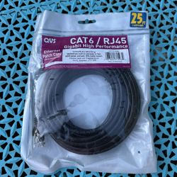 Brand New QVS CAT6 Ethernet Cable - 25ft (Gigabit High Performance)