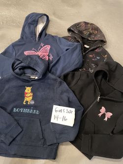 Big kid jackets and hoodies bundle
