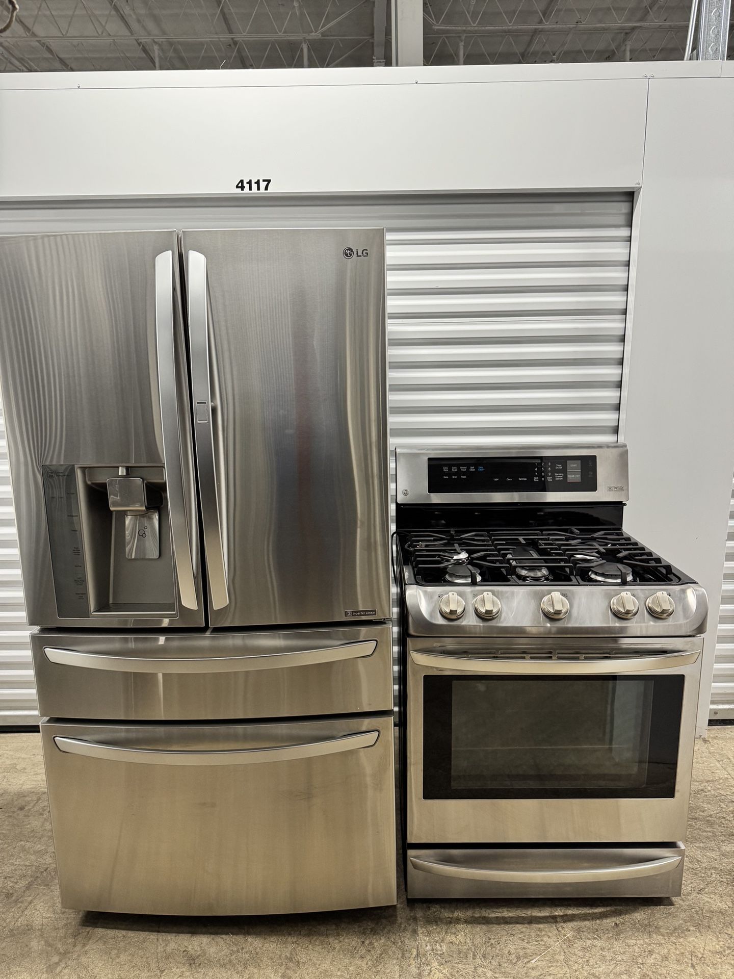 🔥 LG Stainless Steel French Door Fridge + Gas Stove Combo 🔥