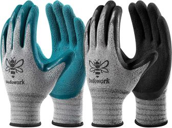 6 Pair Gardening Gloves for Women/Men, Breathable Natural Latex Garden Gloves with Grip  Size L  ✅ Brand new, never used ✅ Same item sold on Amazon ✅ 