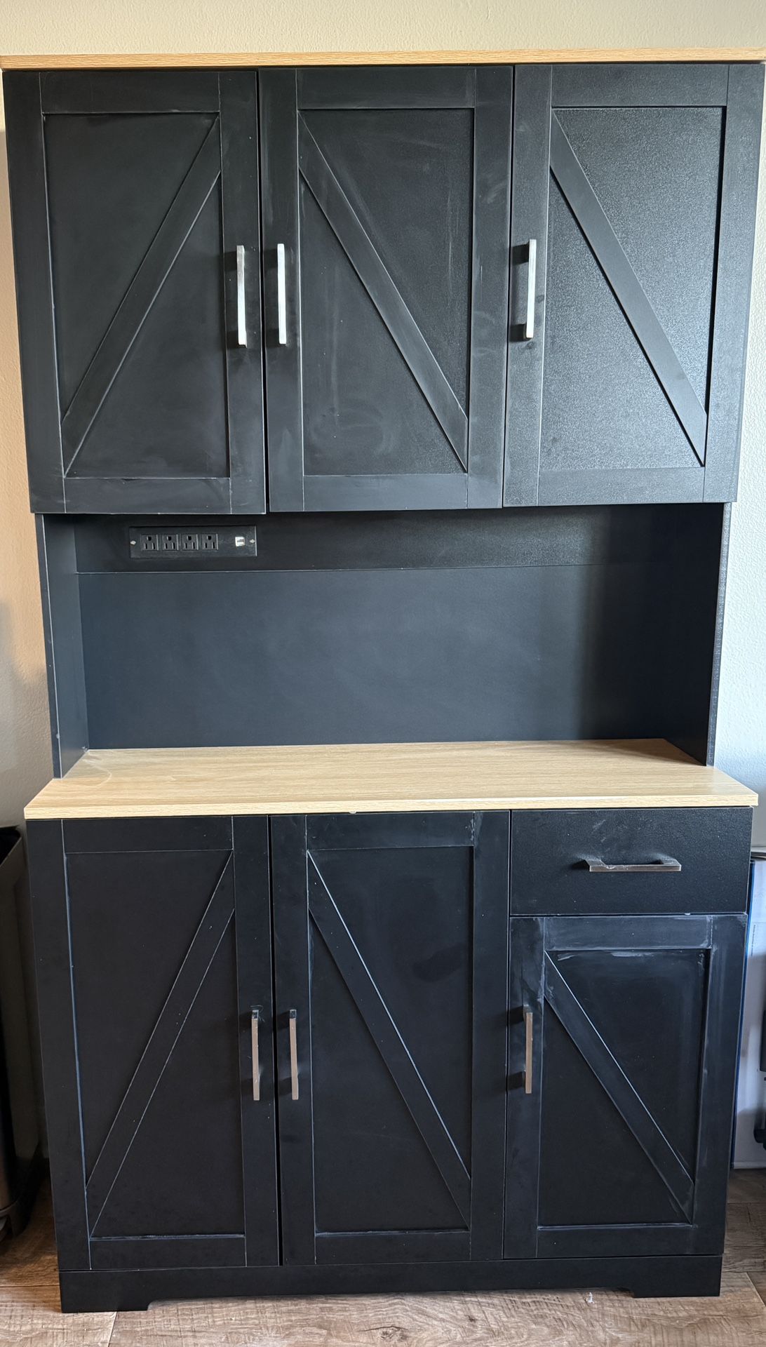 71’’ Farmhouse Kitchen Pantry Cabinet