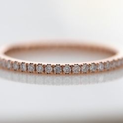 Straight Eternity Prong-Set Wedding Band