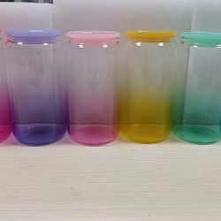 16Oz Ombré Glass Can Cup