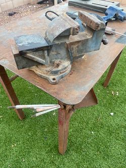 Punch press and welding table metal heavy duty grinder welding  rates metal vise we do delivery
