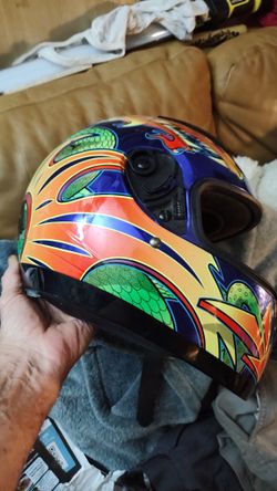 Fulmer/Snell DOT 2000 Custom Painted Dragon Motorcycle Helmet