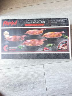 Melamine Ramen ballet with wooden chopstick (4piece)