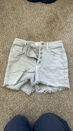XS Sage Jean Buttoned Shorts