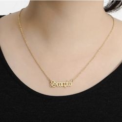 Gold plated stainless steel necklace