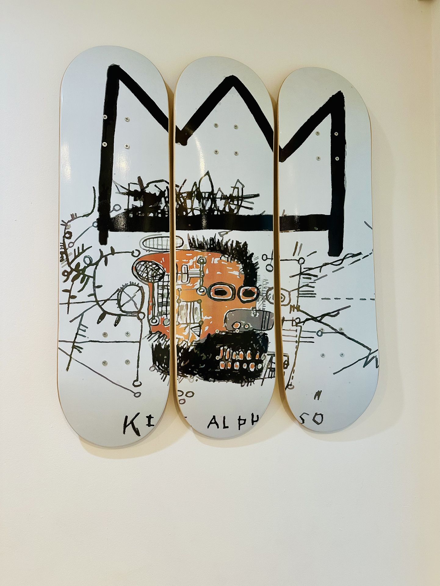 Jean Michel Basquiat Skateboard Art