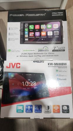 New Jvc Wireless Car Play 290 And Power Acoustic Wireless Car Play With Warranty For 140