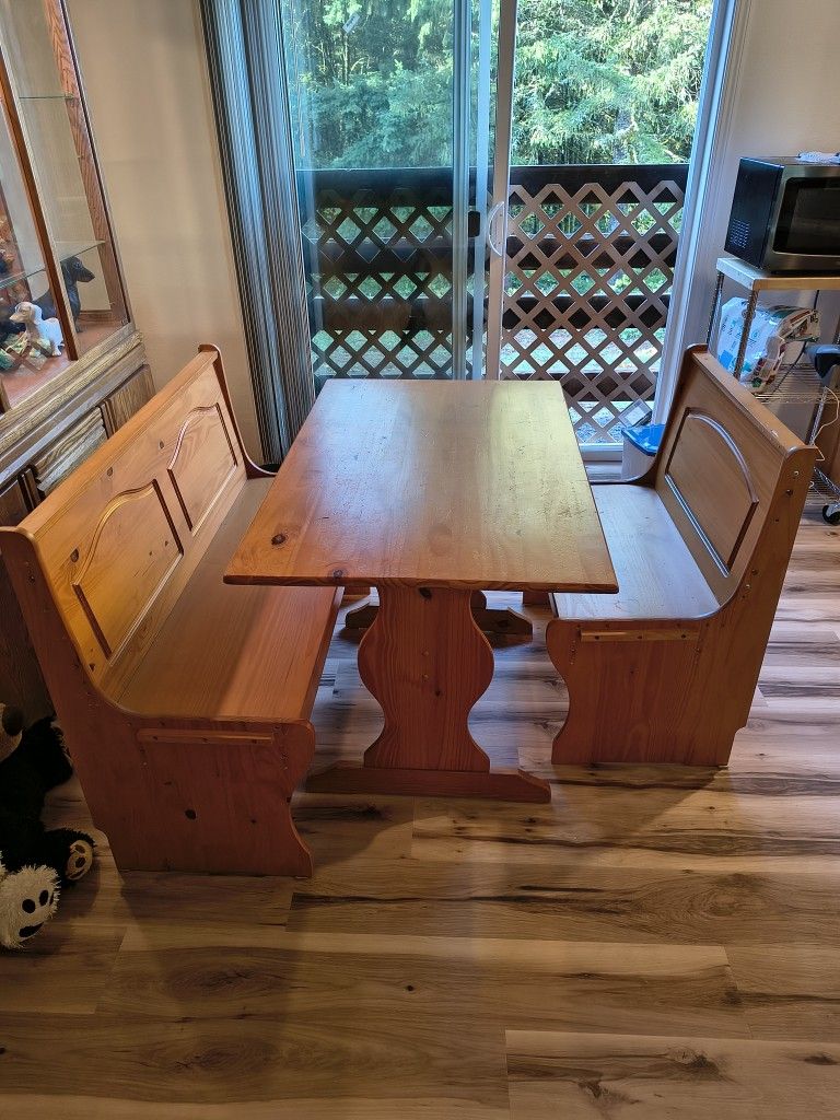 Table And Bench Chairs