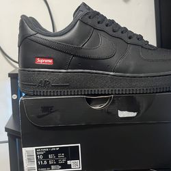 Black Nike Supreme Air Forces