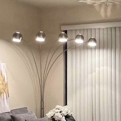 Dealba 85” Tree Floor Lamp, Brushed Nickel