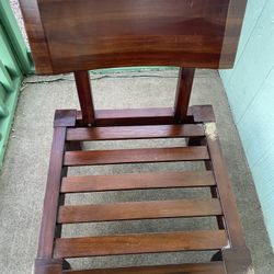 Dark Brown Mahogany Solid Wood 🪵 Lounge Chair 23.5" L X 25.5" W "DIY Project at its Finest!"