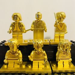 Gold Anniversary Harry Potter Minifigures | New Custom LEGO Compatible Toys