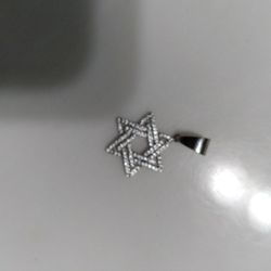 6 Point Star Diamond Pendant 