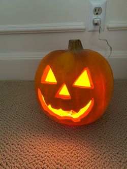 Vintage Light-Up Halloween Jack-O-Lantern Decoration