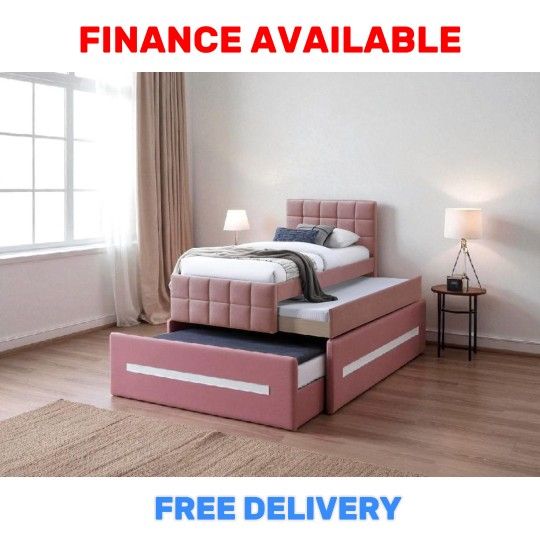 🔥 TWIN BED + TRUNDLE DEAL! / ¡OFERTA EN CAMA TWIN 🛏️ ONLY /  $199 ‼️ ➕ Add Mattress / Agrega Colchón $99 🚚 FREE DELIVERY  🆔 ITEM# P F9877