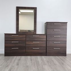 Dresser Whit Mirror And Chest - Cómoda Con Espejo Y Gavetero 