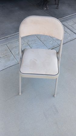 Folding chairs- tan micro fiber covering